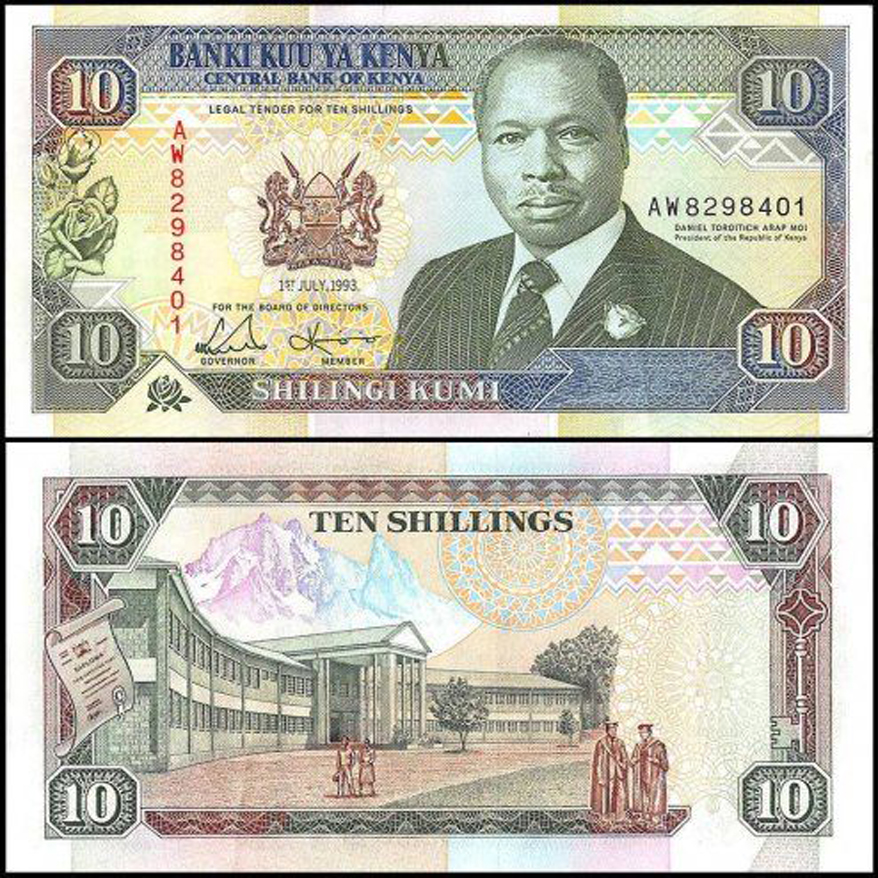 031Kenya-10-Shillings,-1993,-P-24e,-UNC
